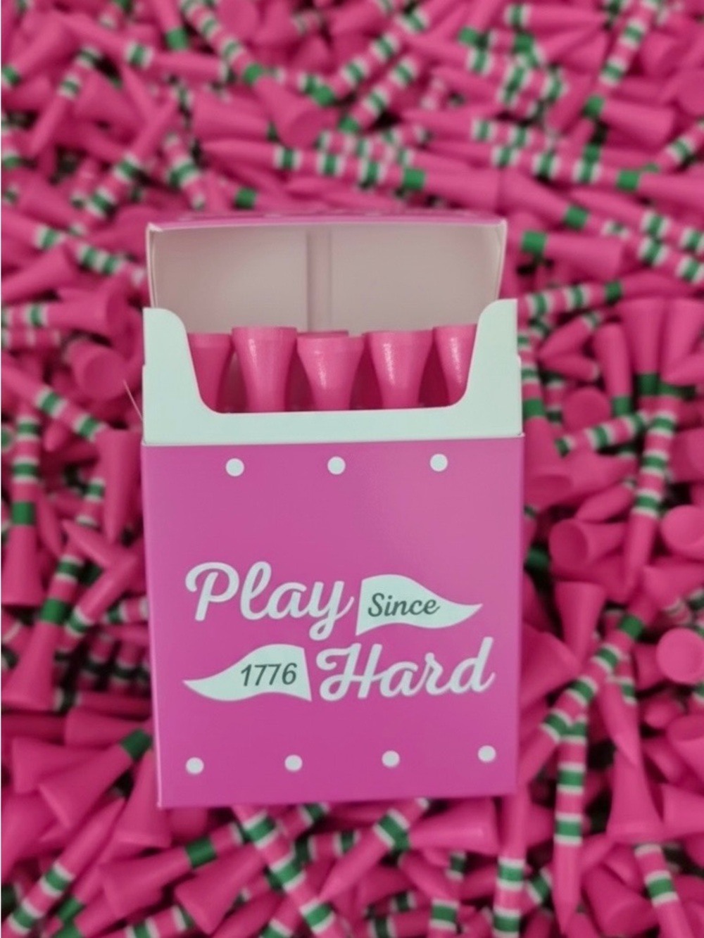 Golf Fairway Foundry Play Hard Pink Golf Tees 10 Pack
